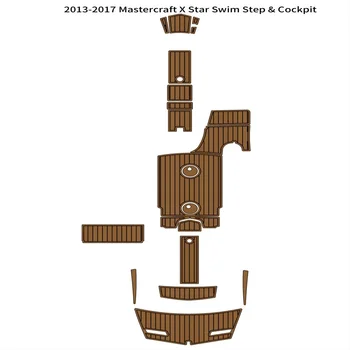 2013-2017 Коврик для кокпита Mastercraft X Star Swim Step, коврик для пола из пены EVA, тиковый коврик
