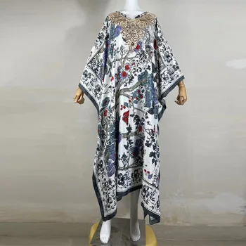2023 Кимоно в стиле Бохо Miyaki, Мусульманское Женское Платье для Молитвы с V-образным вырезом и Вышивкой, Исламская Одежда, Дубай, Саудовская, Черный Халат, Турецкая Скромность