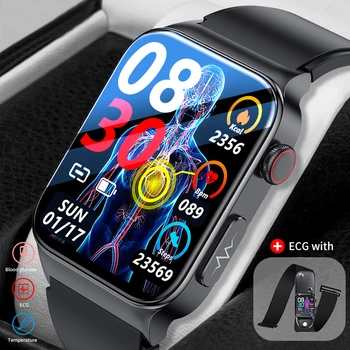 2023 Новый ECG + PPG Bluetooth Вызов Смарт-Часы Мужские Спортивные Браслет NFC Водонепроницаемый Пользовательский Циферблат Мужские Умные Часы Для IOS Android