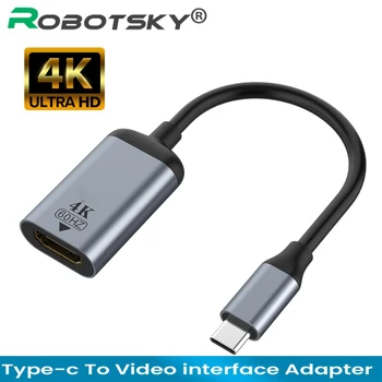 4K USB C-совместимый кабель VGA/DP/HDMI/Mini DP Type C-адаптер HDM Thunderbolt 3 для MacBook Pro Samsung S20 4K UHD USB-C