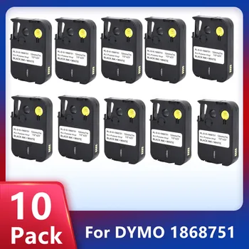 5 ~ 10 Упаковок Сменных 1868751 универсальных виниловых этикеток Для принтера DYMO XTL300 XTL500, 12 мм * 7 м, Черное на белом