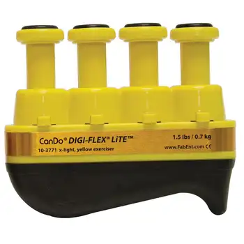 CanDo Digi-Flex Lite Желтый, X-Light, Набор из 10 штук, Укрепители для рук, Сила захвата