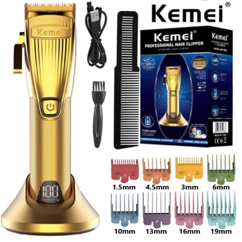 Kemei Профессиональный Триммер для волос Для мужчин, Электрический Триммер для бороды, Перезаряжаемая машинка для стрижки волос KM-K32S