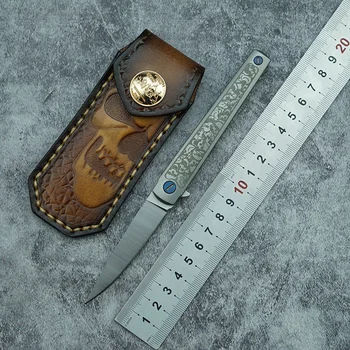 LEMIFSHE Small Fishbone Flipper Складной Нож M390 С лезвием Из Титанового сплава, ручка Для Кемпинга, Охоты, Выживания, Кухонный EDC Инструмент