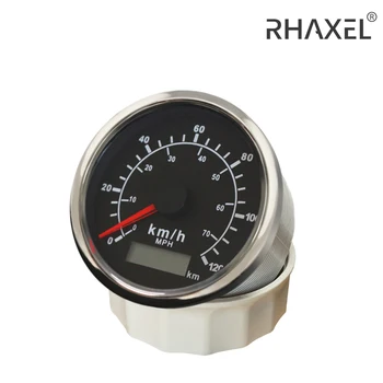 RAXEL 85 мм 120 км/ч 70 миль/ч GPS Спидометр Регулируемый Одометр с красной/Желтой Подсветкой 9-32 В