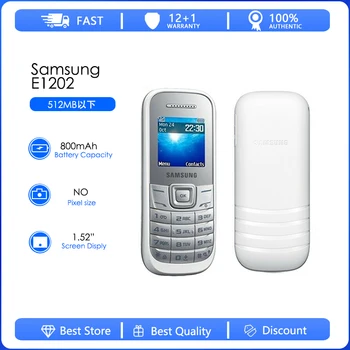 Samsung E1202 Восстановленный-Оригинальный мобильный телефон E1202, 1,5-дюймовый динамик с двумя sim-картами, аккумулятор емкостью 800 мАч, Бесплатная доставка