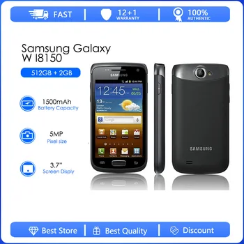 Samsung i8150 Восстановленный-Оригинальный Разблокированный мобильный телефон Samsung Galaxy W i8150 2G & 3G 3,7 
