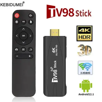 TV98 Android Большой телевизор HDR телеприставка 4K WiFi 6 2,4/5,8 G Android 12,1 Смарт-Палочки Android TV Box Stick Портативный Медиаплеер