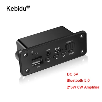 kebidumei Bluetooth 5,0 MP3-плеер Плата Декодера 2x3 Вт Динамик Автомобильный FM-радио Модуль 5 В TF USB AUX Аудио Для автомобильной Громкой Связи