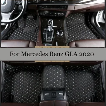 Автомобильные Коврики Для Mercedes Benz GLA 2020 Ковры Из искусственной Кожи Водонепроницаемые Чехлы для Автостайлинга на Заказ, Аксессуары для интерьера, Чехлы