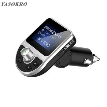  Автомобильный комплект модулятора FM-передатчика, совместимого с Bluetooth, автомобильный аудио MP3-плеер с быстрой зарядкой 3.1A, автомобильное зарядное устройство с двумя USB