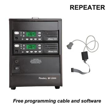 Аналоговая рация BF-2000 walkie Repeater мощностью 25 Вт 64 канальный встроенный дуплексер с бесплатным кабелем для программирования