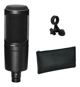 Аудио AT2020 Кардиоидный конденсаторный микрофон 20-200 Гц, Трехконтактный XLRM, мужской микрофон для записи, микрофон для караоке