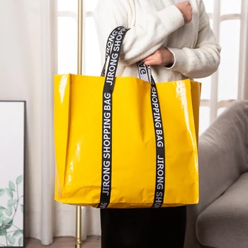 Большая женская сумка для покупок из полипропиленовой ткани, Водонепроницаемая нейлоновая портативная сумка для хранения продуктов, Женские сумки через плечо, Винтажные сумки