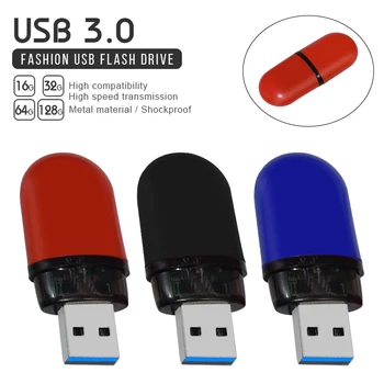 Высокоскоростной водонепроницаемый пластиковый USB-накопитель 4 ГБ 128 ГБ 64 Гб 16 ГБ 32 ГБ USB 3.0 Stick Pendrive Pen Drive Бесплатный индивидуальный логотип