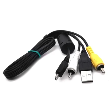 Горячая камера UC-E6 Mini 8-Контактный USB-кабель для передачи данных с видео AV RCA Двойной Многофункциональный Для Nikon Coolpix Fuji Panasonic