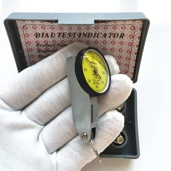 Горячий Рычажный настольный циферблат, индикатор 0-0,8 мм, 0,01 мм, Прецизионная метрическая шкала, направляющие в виде Ласточкиного хвоста, Индикаторные инструменты