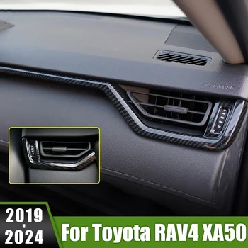 Для Toyota RAV4 XA50 2019 2020 2021 2022 2023 2024 Гибридный Автомобиль Центральное Управление Приборной Панелью Воздуховыпуск Вентиляционная Прокладка Накладка Наклейка