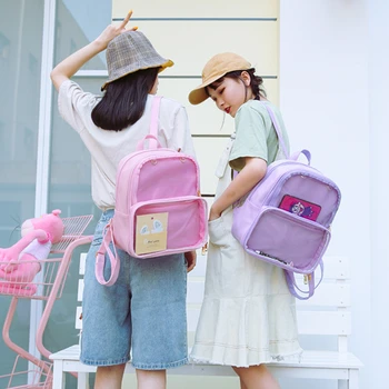 Женские Рюкзаки Милые Прозрачные ПВХ Желеобразного цвета студенческие школьные сумки для девочек-подростков, сумки для школьного рюкзака