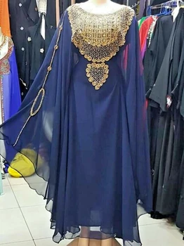 Женское длинное платье Moroccon Georgette Zari, Рабочее Длинное платье из Дубая, индийская одежда Фараша