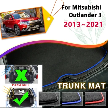 Задний коврик для багажника Mitsubishi Outlander 3 2013 ~ 2021 5 Мест Багажник Грузовой Лайнер Лоток Багажник Напольный ковер Автомобильные Аксессуары