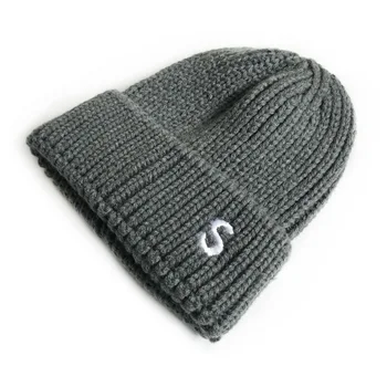 Зимние шапки COKK Для девочек и мальчиков, Вязаная шапочка-Бини с вышитыми буквами, теплая зимняя шапка, детская Повседневная уличная новинка, Ветрозащитная