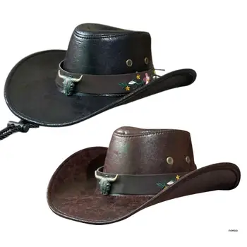 Ковбойская шляпа Унисекс с широкими полями ручной работы для кемпинга