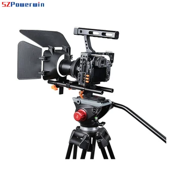 Комплект оборудования для фотостудии Powerwin C500 для Зеркальной камеры GH4 A7S A7 A7R A7RII A7SII с Ползунковым Стабилизатором Клеткой для последующей фокусировки и Сараем