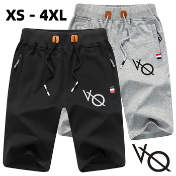 Летние Мужские облегающие спортивные штаны с пятью точками, Хлопковые повседневные спортивные шорты для бега трусцой, Большие размеры XS-4XL