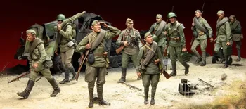Масштабные модели 1/35 Второй мировой войны советский пехотный отряд из 10 исторических фигур Второй мировой войны набор моделей из смолы Бесплатная доставка