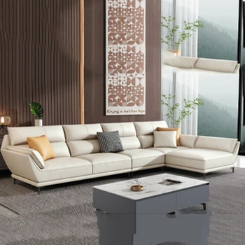 Минималистичный диван для гостиной с подлокотниками, Индивидуальный Белый Напольный Модульный Кожаный Офисный Секционный диван, Диван Bolsos Para Mujeres Furniture HDH