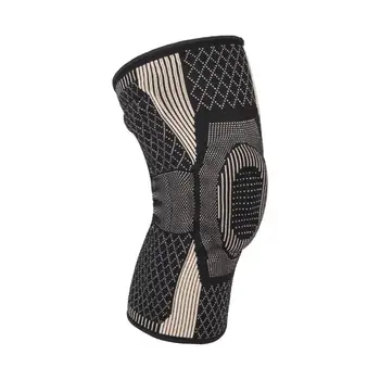 Наколенники с эластичным нескользящим рукавом, профессиональный вязаный бандаж для поддержки колена для безопасности при занятиях велоспортом
