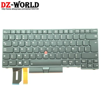 Новая Оригинальная Бельгийская Клавиатура с подсветкой для Ноутбука Lenovo Thinkpad E480 E490 T480S L480 T490 T495 L380 L390 Yoga L490 P43s