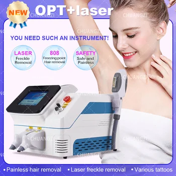 Новейшее 2 в 1 Пикосекундном лазерном аппарате OPT IPL для постоянного удаления волос ND Yag La-ser Tattoo Removal для салона