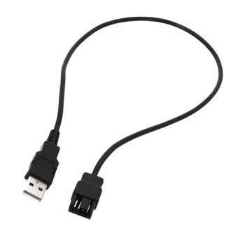 Новый USB-4PIN Кабель Питания вентилятора USB-4pin 3Pin Шнур Питания вентилятора ноутбука 5 В 30/50/100 см Прямая Поставка