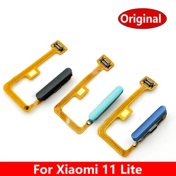 Оригинальный гибкий кабель датчика отпечатков пальцев для Xiaomi Mi 11 Lite Touch ID, датчик отпечатков пальцев, лента для кнопки Home, гибкий кабель