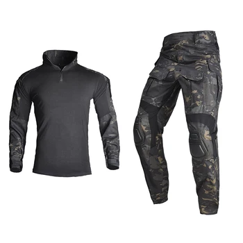 Охотничий костюм HAN WILD G3 с 4 накладками, комплекты для тренировок, разноцветные камуфляжные тактические армейские боевые комплекты, брюки-карго