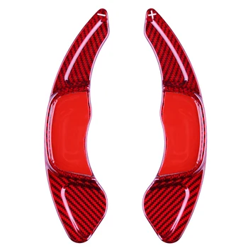 Пара Карбоновых Лезвий Переключения Передач Рулевого колеса Автомобиля Paddle Shifter Удлинитель Для Volkswagen Golf 7 2014-2020 Красный Черный