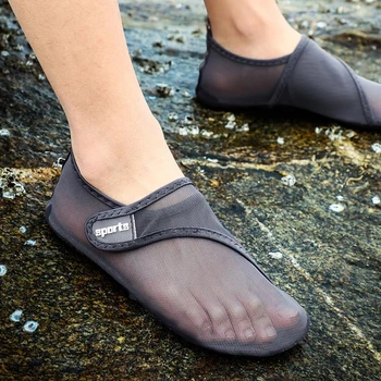 Пляжная водная обувь, быстросохнущая водная обувь для плавания, Приморские тапочки, Легкие спортивные водные кроссовки Унисекс на плоской подошве