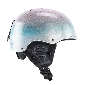 Портативные лыжные шлемы SEARIPE, блестящие, для катания на сноуборде, защитное снаряжение для мужчин и женщин, противоударное снаряжение для катания на снегу