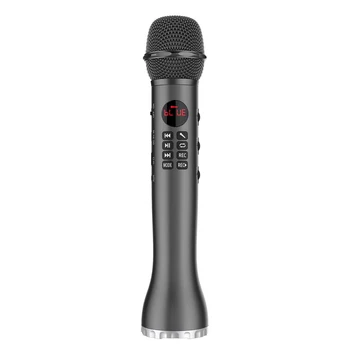 Портативный микрофон K Song с функцией TF-карты, Беспроводное Караоке, Bluetooth-совместимый динамик, Карманный микрофон для пения, красный