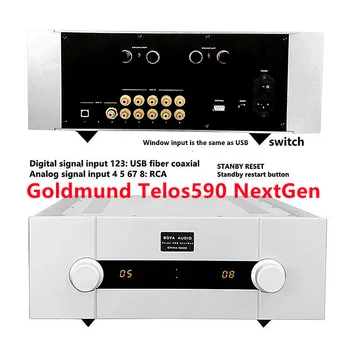 Предусилитель AMP Прямая копия Goldmund Telos590 NextGen Стерео комбинированный усилитель мощности 250 Вт * 2,0 канала, модернизированный с дистанционным управлением
