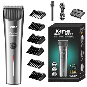 Профессиональная машинка для стрижки волос Kemei, Регулируемый Триммер для бороды, Электрическая парикмахерская Машинка для стрижки волос, перезаряжаемая KM-2481