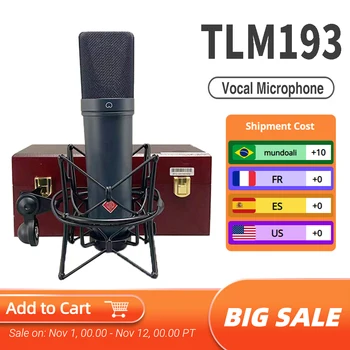 Студийный микрофон TLM193, TLM103, TLM49, BCM104, Верхний конденсаторный Записывающий микрофон, Высококачественный Суперкардиоидный микрофон, С логотипом