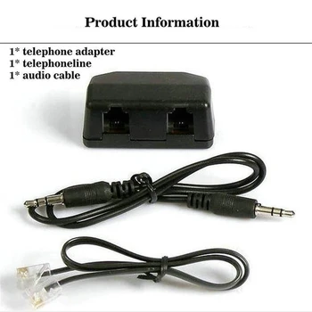 Телефонный адаптер 3 в 1 для цифрового диктофона, аудиокабель телефонной линии, Линейный кабель, Поддержка микрофонного интерфейса 3,5 мм