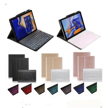 Чехол с 7-цветной подсветкой клавиатуры shell для iPad 10,2-дюймовый 7-й 8-й планшет Bluetooth Чехол для клавиатуры + ручка