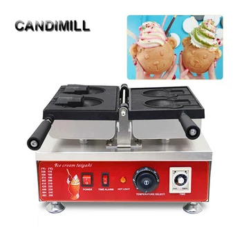 Электрическая машина для приготовления мороженого Тайяки CANDIMILL, Вафельница в форме Медведя, Утюг, Пекарня 110 В 220 В