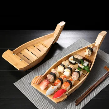 Японская кухня, Лодки для суши, Инструменты для суши, морепродукты, Бамбуковое Дерево, Корабль ручной работы, Сашими, Ассорти холодных блюд, Посуда, Барные Поставщики